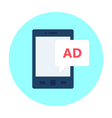 Mobile Advertising Vector Icon