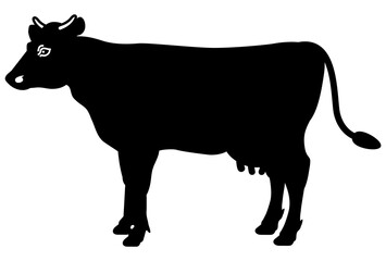 牛の全身イラスト【側面】