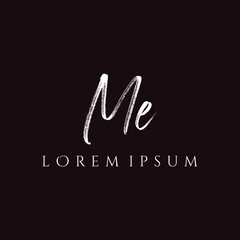 Letter ME luxury logo design vector