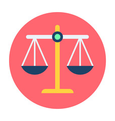 Justice Scale Vector Icon