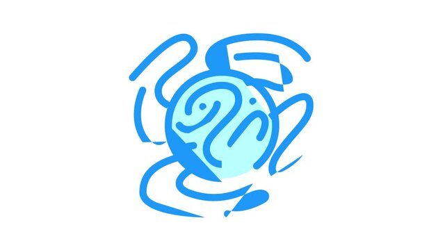 dangerous virus color icon animation