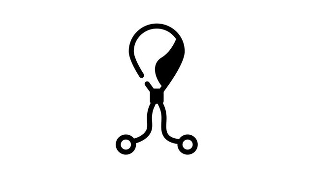 mold bacteria black icon animation