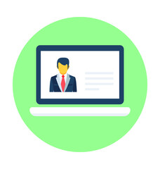 Fototapeta premium Video Call Vector Icon