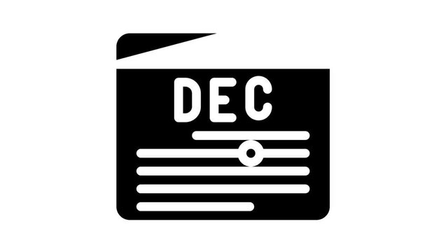 accounting revenue calendar glyph icon animation