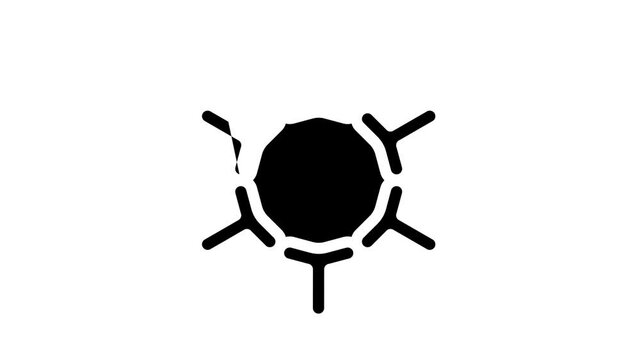 varicella zoster virus glyph icon animation