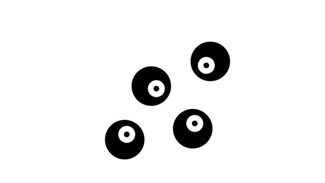 coccus bacteria glyph icon animation