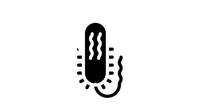vibrio cholerae glyph icon animation