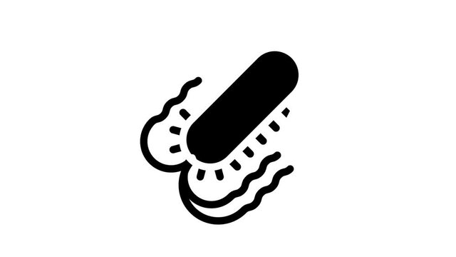 salmonella bacteria glyph icon animation
