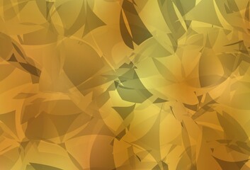 Dark Yellow vector pattern with random polygonals.