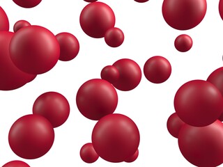 Red bright shiny spheres wallpaper
