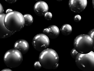 Chrome metallic glossy globes balls wallpaper
