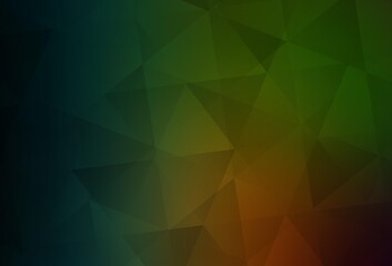 Obraz premium Dark Green, Red vector polygonal template.