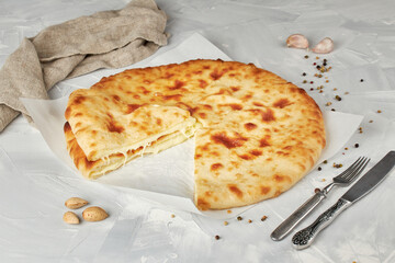 Ossetian pie with cheese and potato