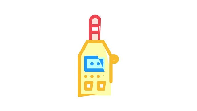 vibrometer measuring equipment color icon animation