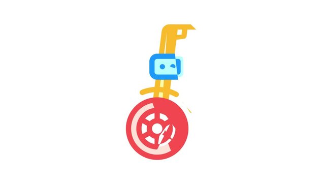 curvimeter measuring equipment color icon animation
