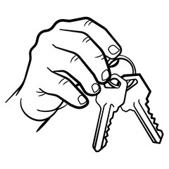 hand holding the keys