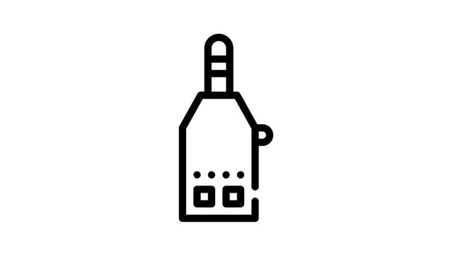 vibrometer measuring equipment black icon animation