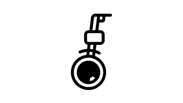 curvimeter measuring equipment black icon animation