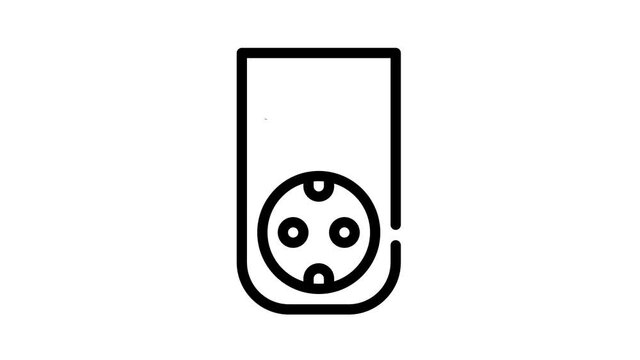 wattmeter measuring equipment black icon animation