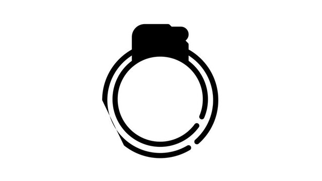 circometer measuring equipment black icon animation