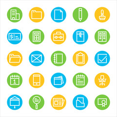 business communication line icon design, office object symbol, editable stroke