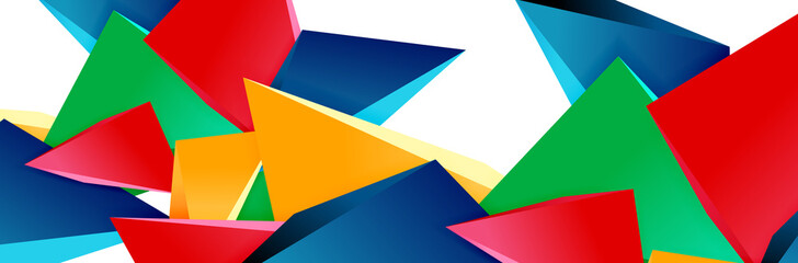 Triangle mosaic abstract background, 3d triangular low poly shapes. Geometric vector illustration for covers, banners, flyers and posters and other