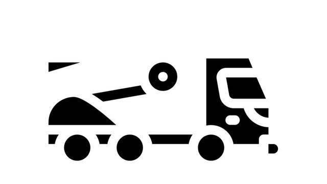 cherry picker glyph icon animation