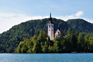 Church of the Assumption of Mary on Bled Island in Slovenia