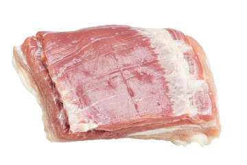 Raw pork meat isolated on white background.