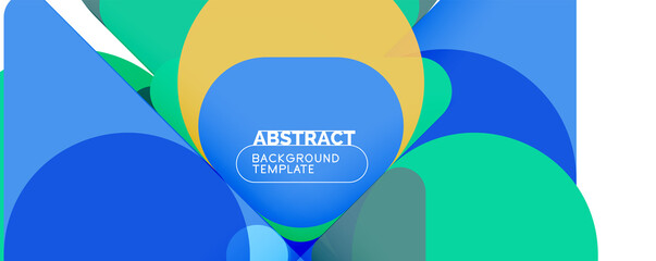 Modern geometric round shapes and dynamic lines, abstract background. Vector illustration for placards, brochures, posters and banners