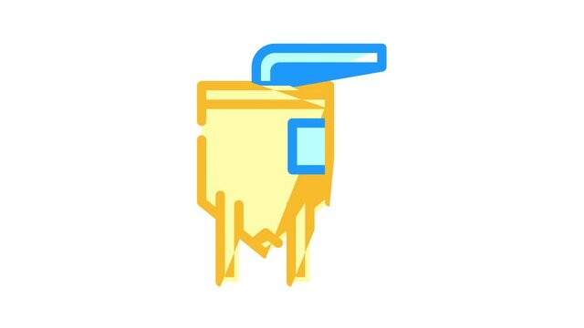 elevator industry production building color icon animation
