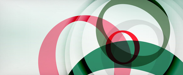 Fototapeta premium Ring geometric shapes, o letter repetition wallpaper. Abstract background for business or technology presentations, internet posters or web brochure covers