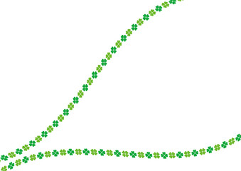 四つ葉のクローバーのイラスト背景素材