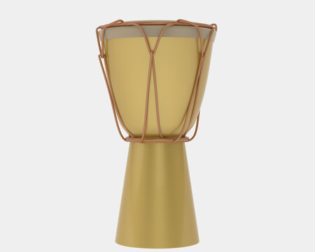 Bongo drum isolated on background. 3d rendering - illustration
