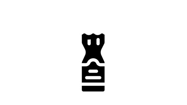 olive oil bottle glyph icon animation
