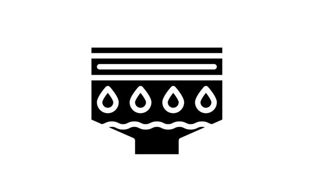 filtration machine glyph icon animation