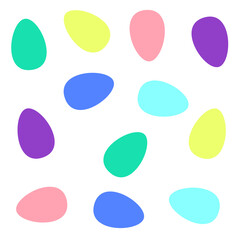 Seamless pattern with colorful Easter eggs vector