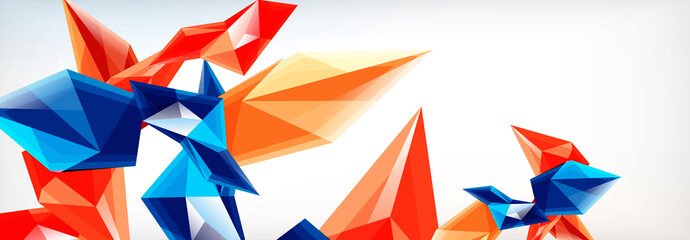 Naklejka premium Vector 3d triangles and pyramids abstract background for business or technology presentations, internet posters or web brochure covers