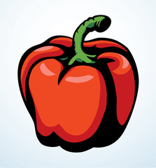 Big Pepper. Vector drawing icon