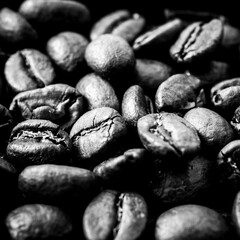 Coffe beans closeup