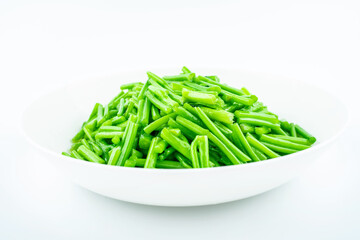 One dish of fried sweet potato stems