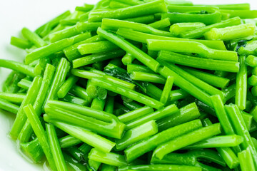 One dish of fried sweet potato stems
