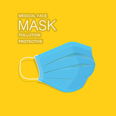 
Medical face mask. Hospital or pollution protect face masking.
