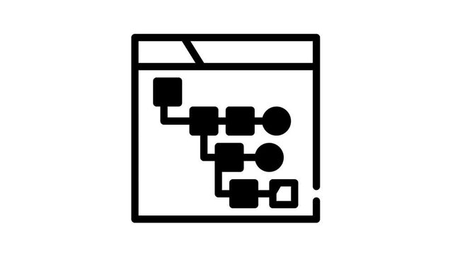 exploratory data analysis black icon animation