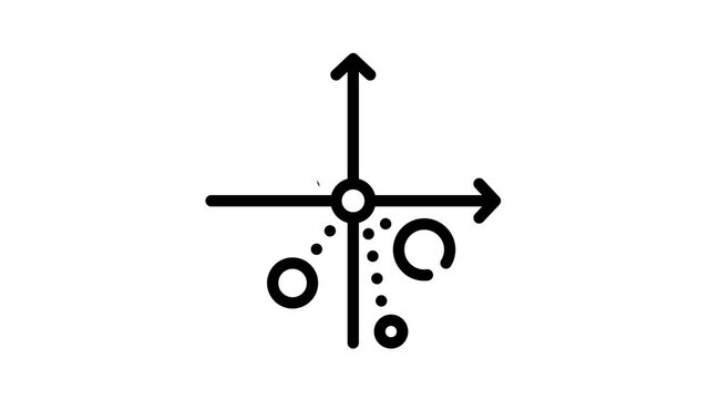 scatter chart black icon animation