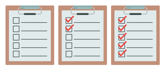 チェックボックスのある用紙