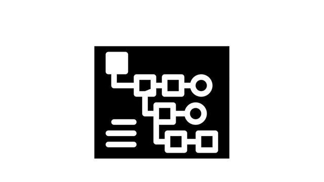 exploratory data analysis glyph icon animation