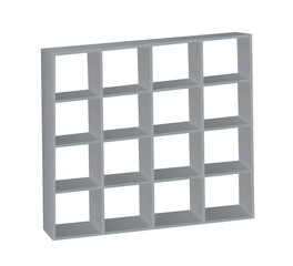 Grey storage rack. vector illustration