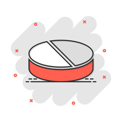 Vector cartoon pill icon in comic style. Tablet concept illustration pictogram. Capsule medical business splash effect concept.