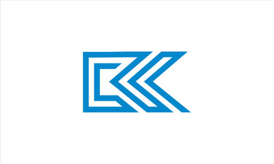 combination C and K logo design
